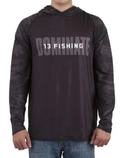 13 Fishing Noire Performance Long Sleeve Hooded Shirt - Medium