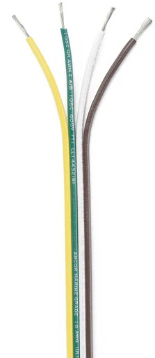 Ancor Ribbon Bonded Cable - Flat - Brown/Green/White/Yellow