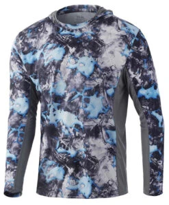 Huk Icon X Mossy Oak Fracture Hoodie - Lightning - Medium