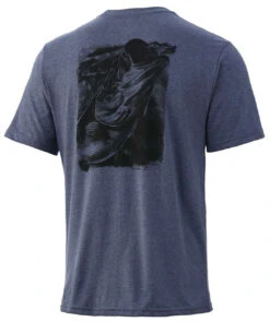 Huk KC Americana Bucket Tonal T-Shirt - Sargasso Sea Heather - Medium