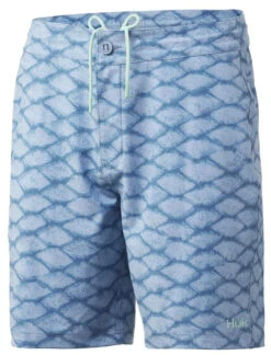 Huk Pursuit Scaled Dye Boardshort - Blue Fog - 34