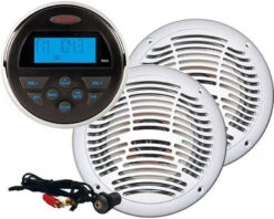 Jensen CPM100 AM/FM/USB Stereo Package W/ Speakers & JPORT Cable