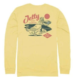 Jetty Pelican Long Sleeve T-Shirt - Blonde - Large