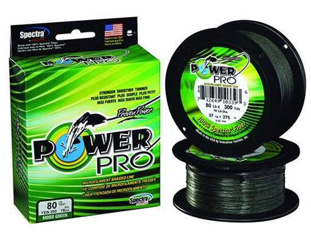 Power Pro PowerPro Braided Spectra Fiber Fishing Line Moss Green 500 Yds. 1 Power Pro PowerPro Braided Spectra Fiber Fishing Line Moss Green 500 Yds.