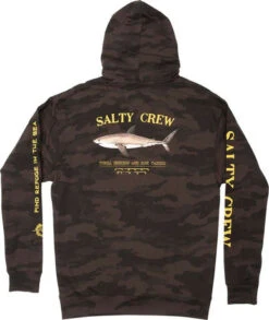 Salty Crew Bruce Fleece Hoodie - Black Camo