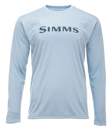 Simms Long Sleeve Tech Tee - Steel Blue - Medium 1 Simms Long Sleeve Tech Tee - Steel Blue - Medium