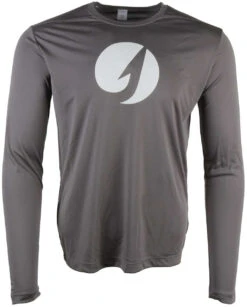 TackleDirect Hook Logo Mens Performance LS Shirt - Graphite - Medium