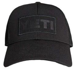 YETI Black On Black Patch Trucker Hat