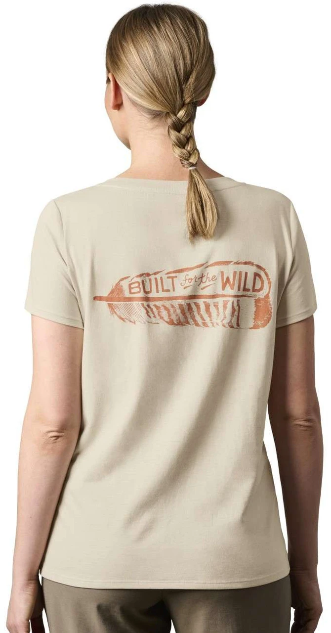 Yeti Womens Turkey Feather Short Sleeve V-Neck 1 Yeti Womens Turkey Feather Short Sleeve V-Neck